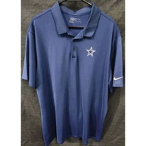 Nike Golf Standard Fit Polo Cowboys NFL Navy Blue Logo Mens‎ XXL 2X